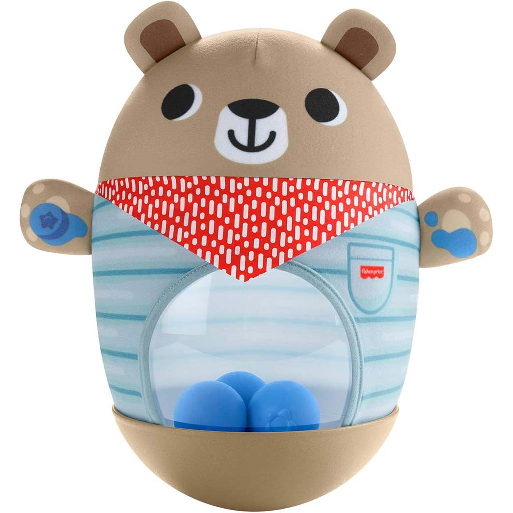 Fisher - Price Friendship Forest Bat & Wobble Inflatable Bear Roly - Poly Activity Toy JLB83 - Colorland Toys