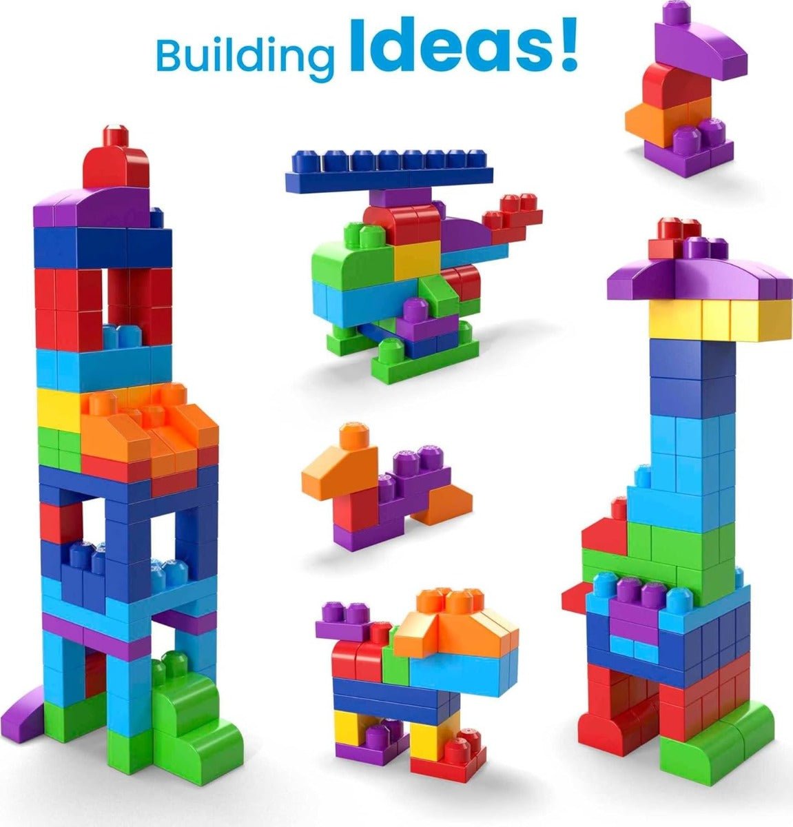 Fisher-Price Mega Bloks First Builders Big Building Bag 80 pcs DCH63 - Colorland Toys