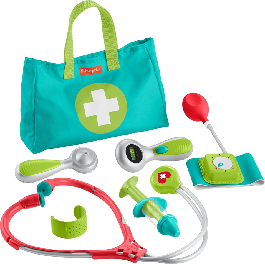Fisher-Price Preschool Pretend Play Medical Kit 7-Piece Doctor Bag — image 1