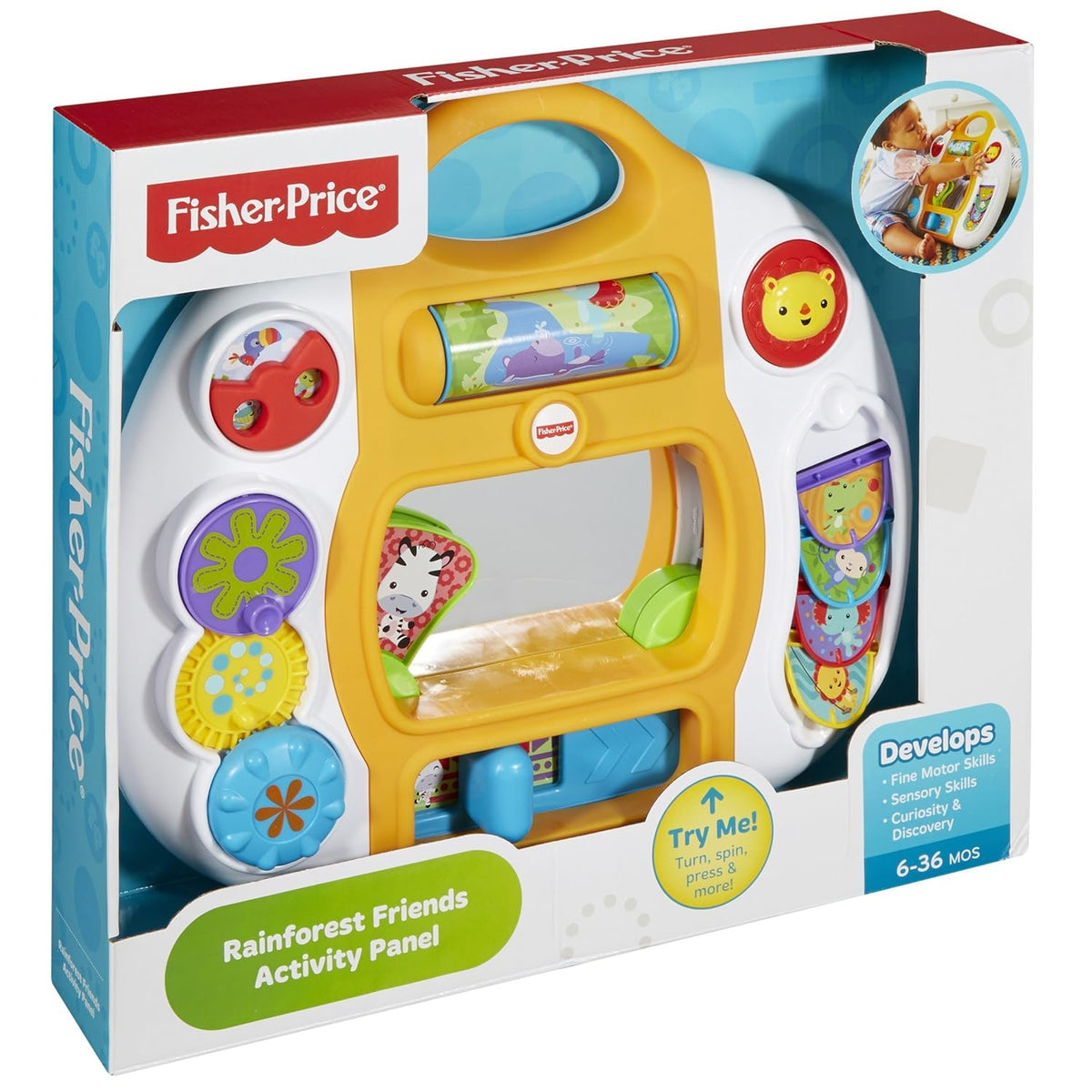 Fisher Price Rainforest Friends Activity Baby Discovery Panel DMJ39 — image 4