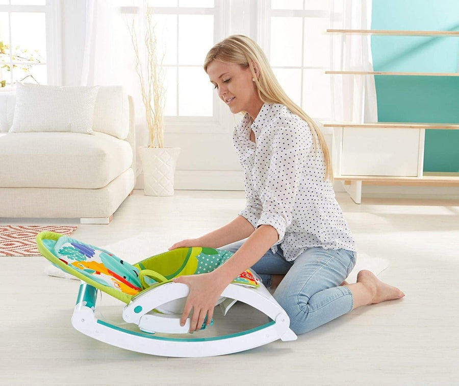 كرسي هزاز محمول CMR10 من Fisher-Price Rainforest Friends للأطفال حديثي الولادة وحتى الأطفال الصغار — image 2