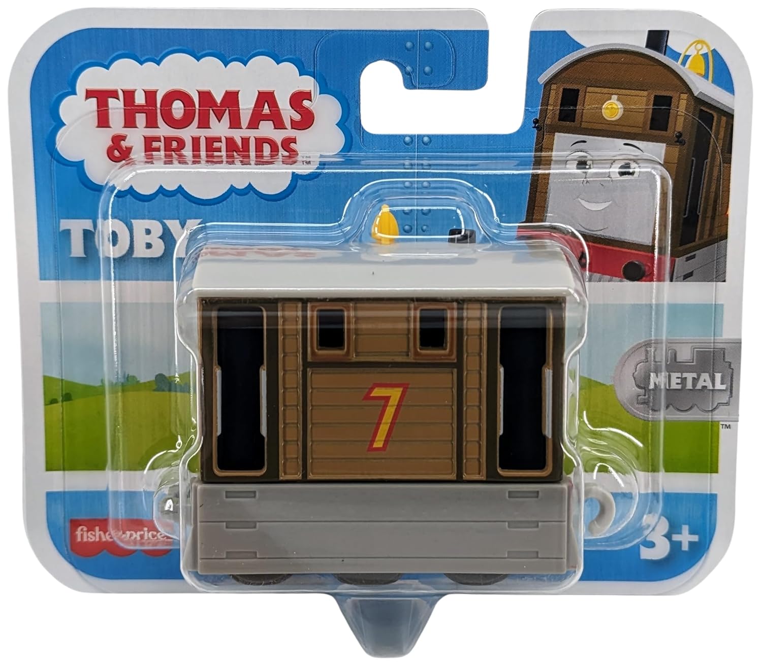 Fisher Price Thomas and Friends Push Along Small Engine - Toby HTN28/HFX89 - Colorland Toys