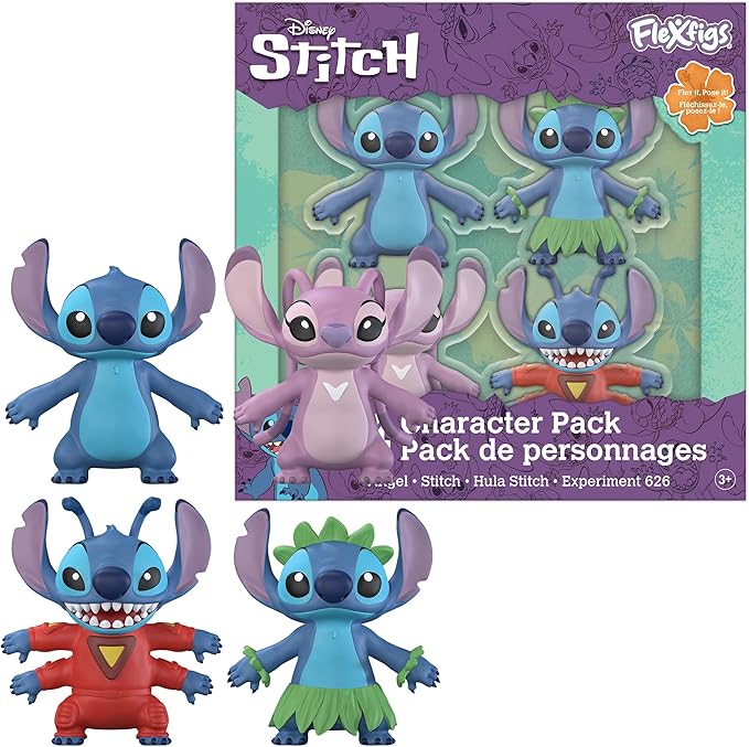 Flexfigs Stitch 4 Character Pack Asst TCG - 55294 - Colorland Toys