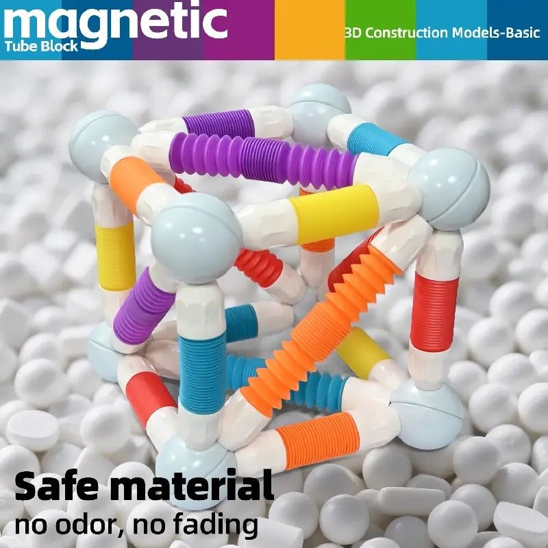 Flexible Magnetic Tube Block 138 - Pcs CH1457 - Colorland Toys
