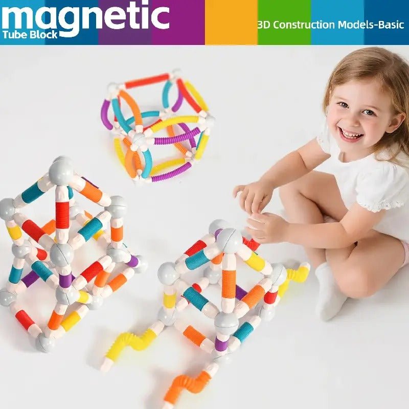 Flexible Magnetic Tube Block 138 - Pcs CH1457 - Colorland Toys