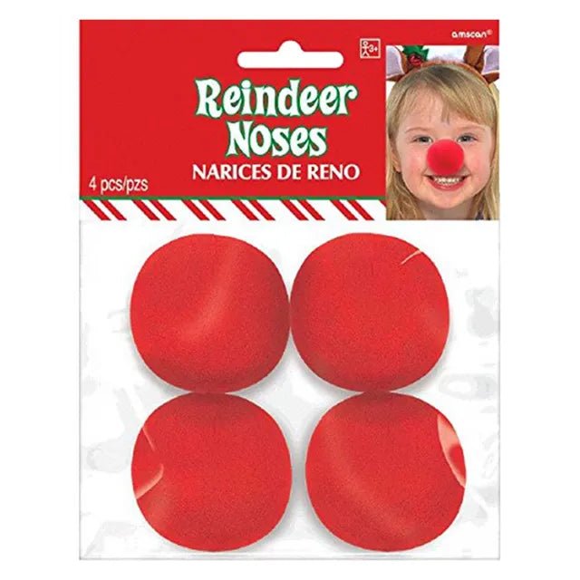 Foam Reindeer Noses 4-Pcs 396591 — image 1