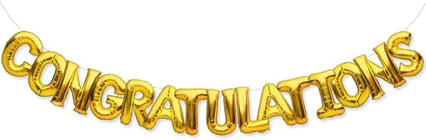 Foil Balloon Kit Congratulatons Golden Color 40-Cm 0866248