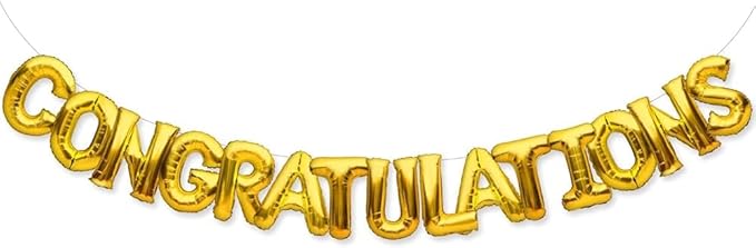 Foil Balloon Kit Congratulatons Golden Color 40 - Cm 0866248 - Colorland Toys