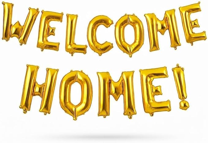 Foil Balloon Kit Welcome Home Golden Color 40-Cm 0866244 — image 1