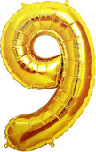 Foil Number Balloon 32-Inch No.9 Golden Color 0866009