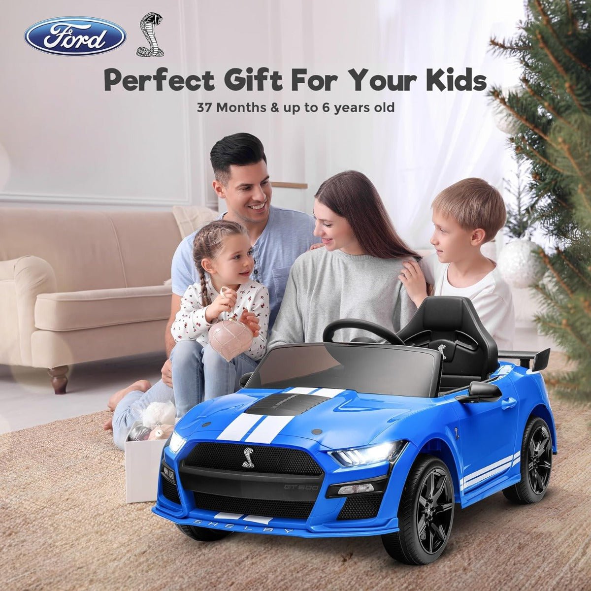 Ford Mustang Shelby 12V7AH Blue 9969B - Colorland Toys