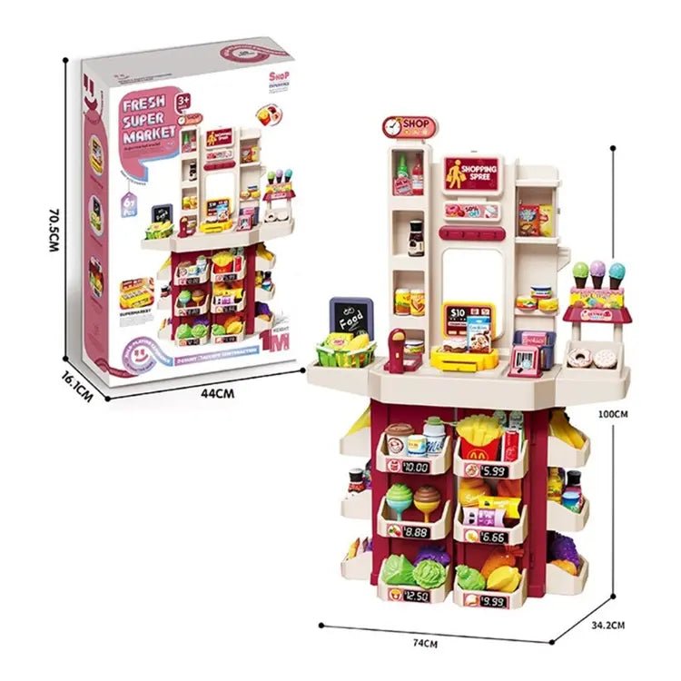 Fresh Super Market Shop Experience With 67 Pcs Accessories L666 - 85 - Colorland Toys