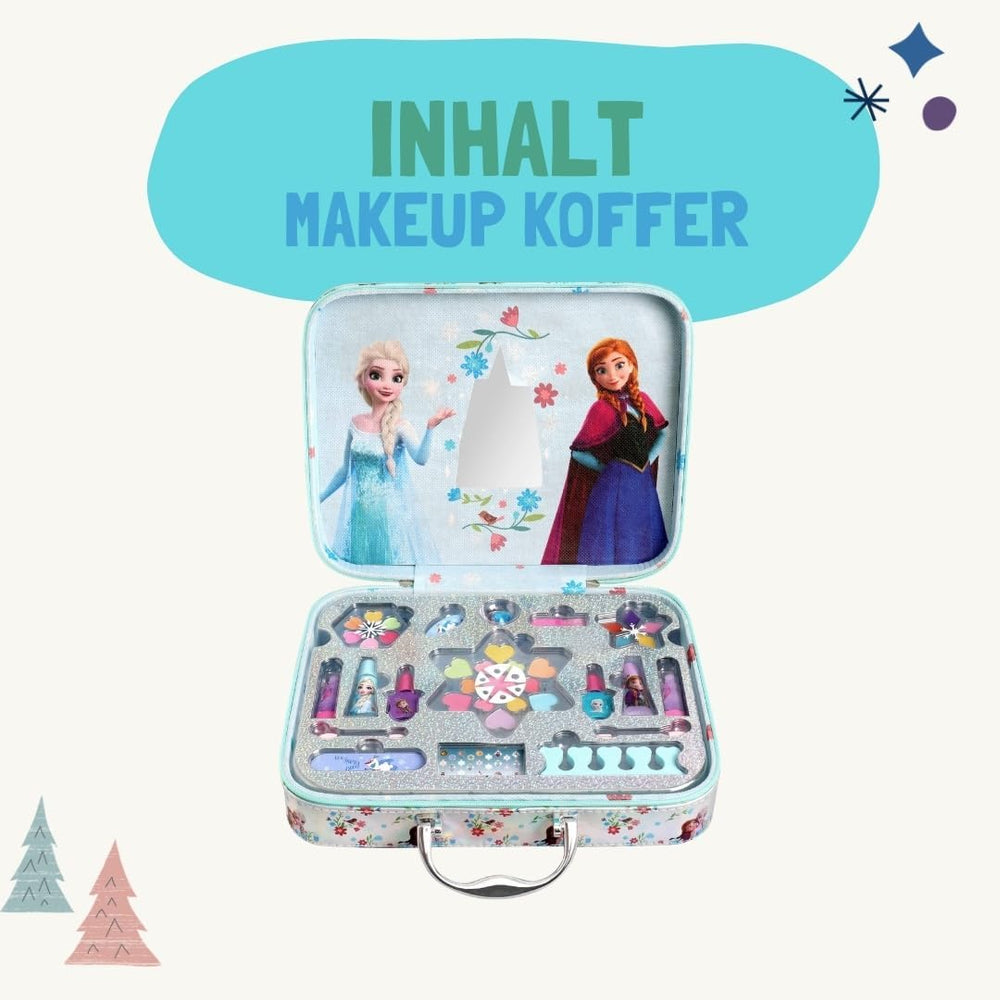 Frozen Makeup Case for Kids – 30 Piece Beauty Set with Elsa & Anna - Colorland Toys