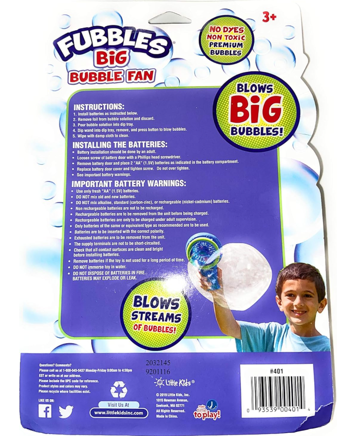 Fubbles Big Bubble Fan 118ml 401N — image 2