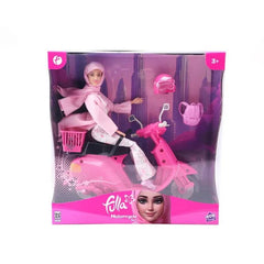 Fulla Doll With Motorcycle Set FUL - 698088 - Colorland Toys