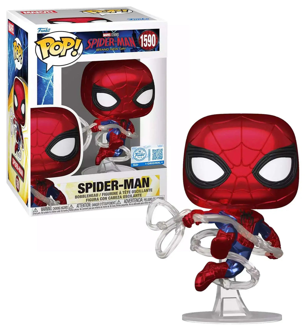 Funko Pop! Spider-Man Metallic Exclusive | Brand New Day FU93994 - Colorland Toys