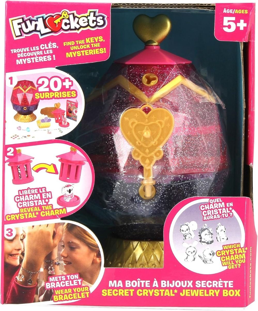 Funlockets Secret Crystal Jewellery Box Egg Design Open Box S21220 - Colorland Toys