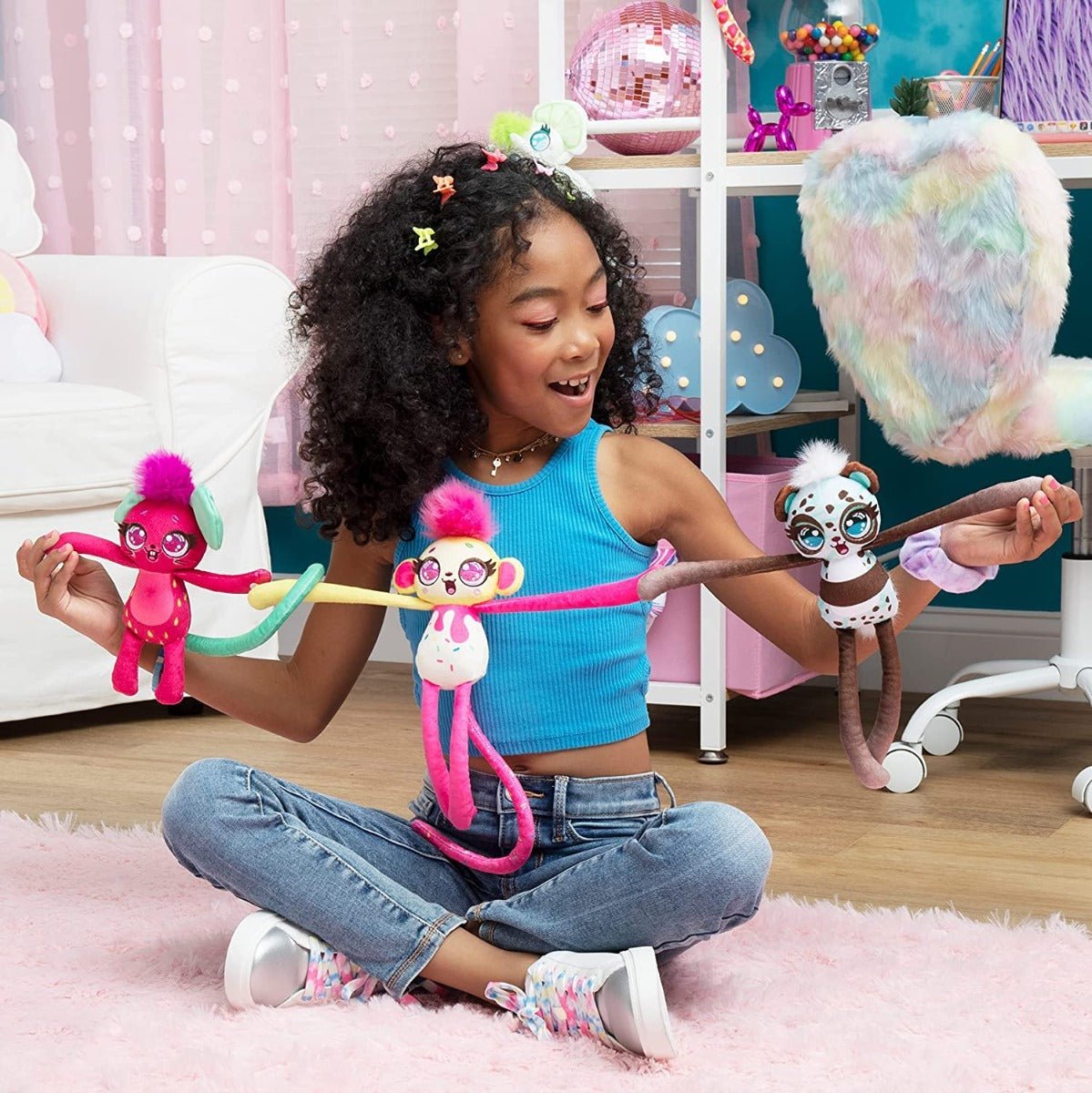 Fur By The Foot Bubblegum Besties Plush Stuffed Animals 58710 - Colorland Toys