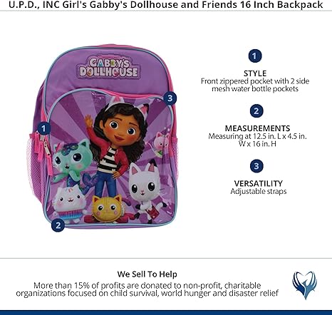 Gabby’s Dollhouse Backpack 16 inch FKST-32083 — image 4