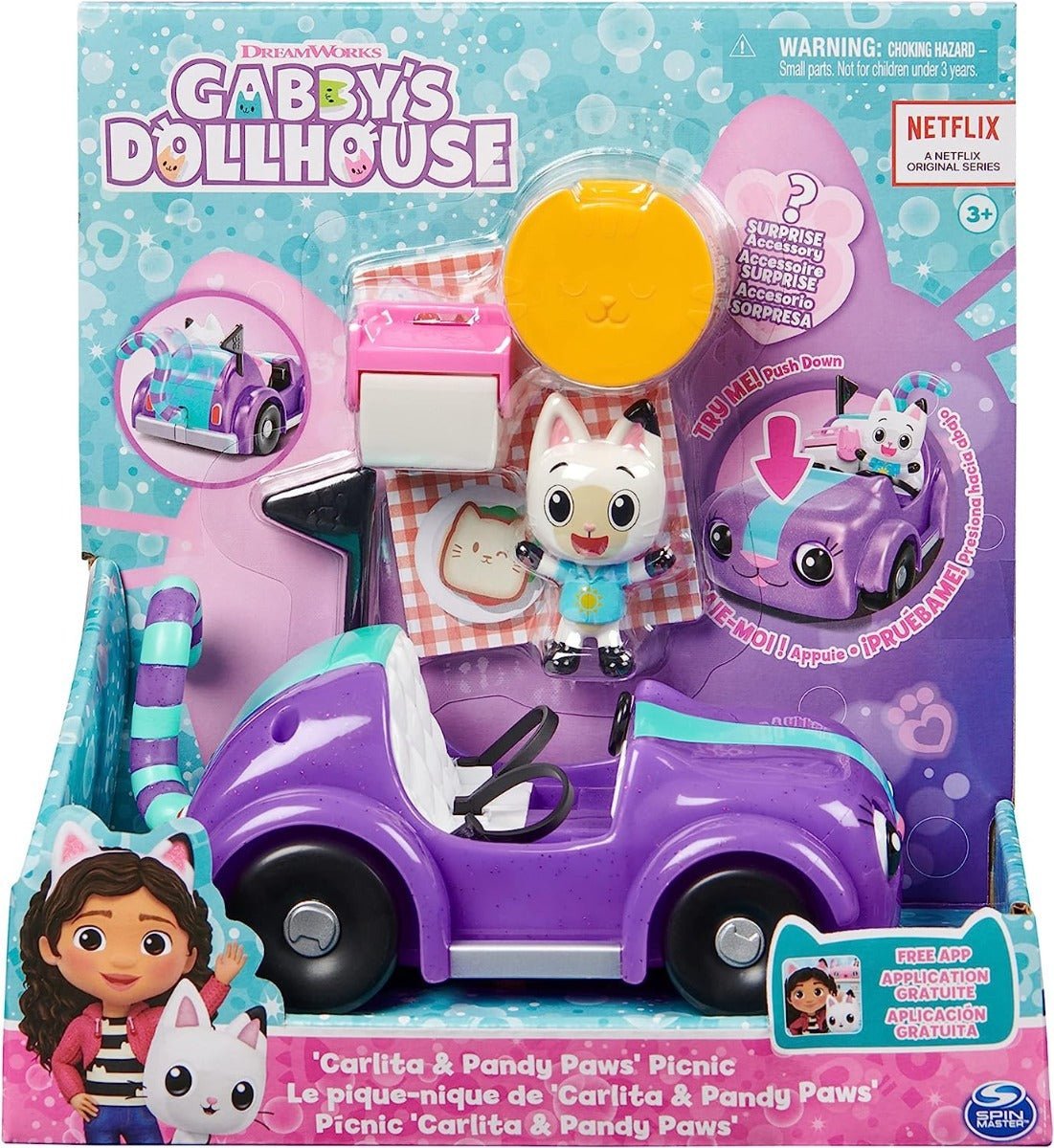 Gabby's Dollhouse Carlita & Pandy Paws Picnic Vehicle 6062145 — image 1