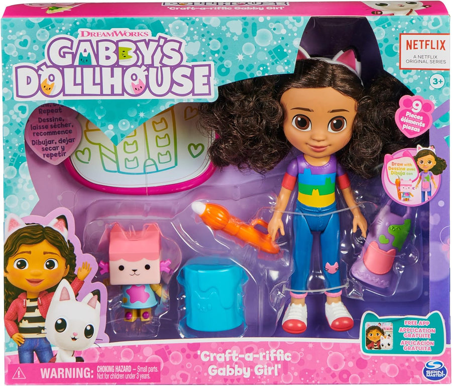 Gabby’s Dollhouse Deluxe Craft Doll Set – 8" Gabby Doll, Baby Box Cat, Magic Water Pad & Water Brush | Creative Art Playset for Kids Ages 3+ — image 8