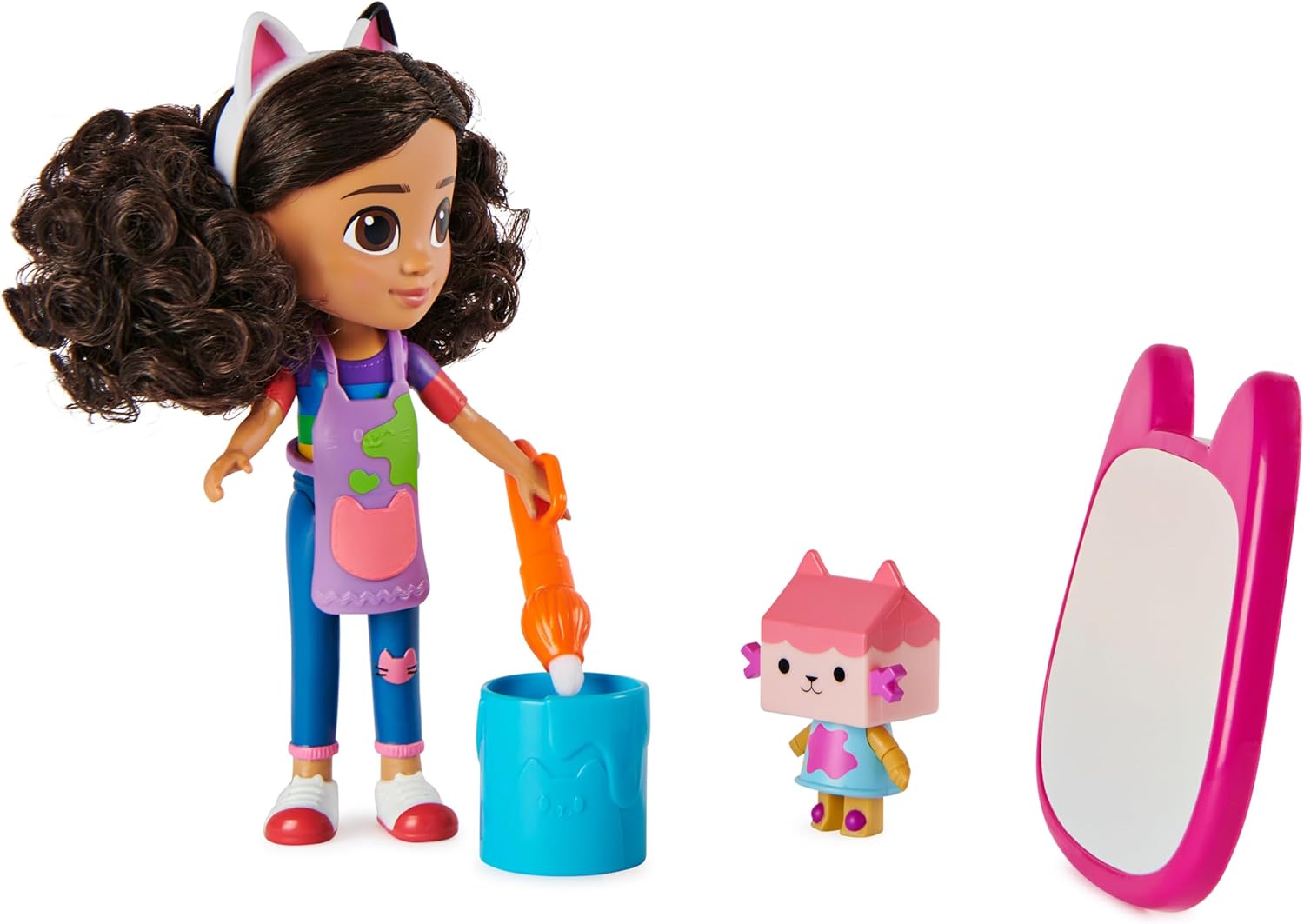 Gabby’s Dollhouse Deluxe Craft Doll Set – 8" Gabby Doll, Baby Box Cat, Magic Water Pad & Water Brush | Creative Art Playset for Kids Ages 3+ - Colorland Toys
