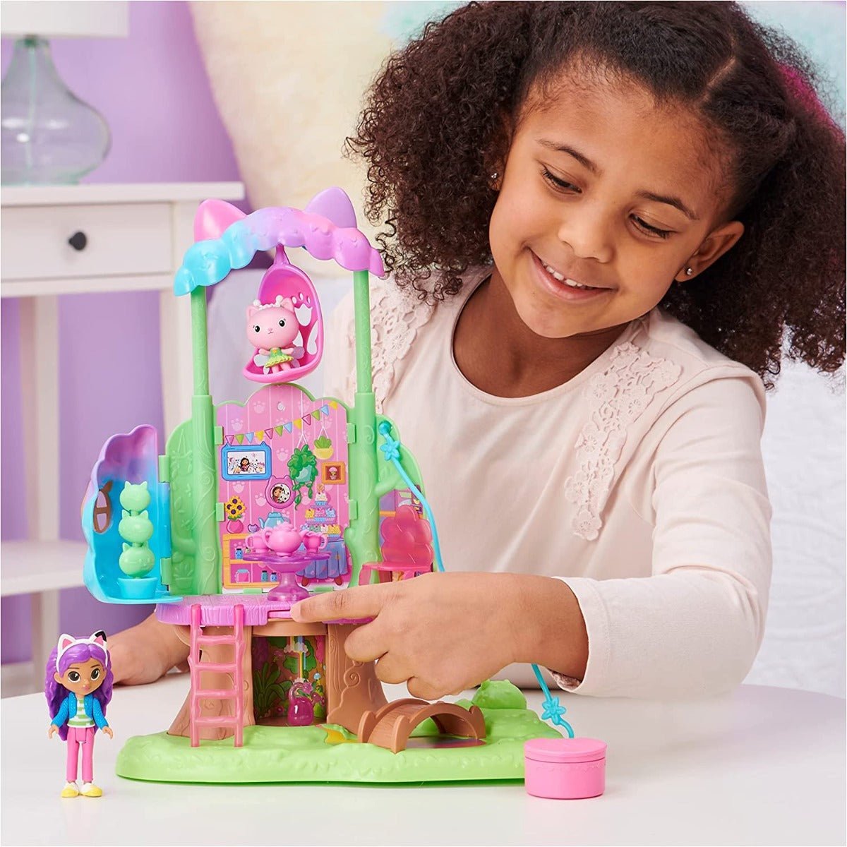 Gabby's Dollhouse Gabby's Kitty Fairy Garden Teahouse 6061583 - Colorland Toys
