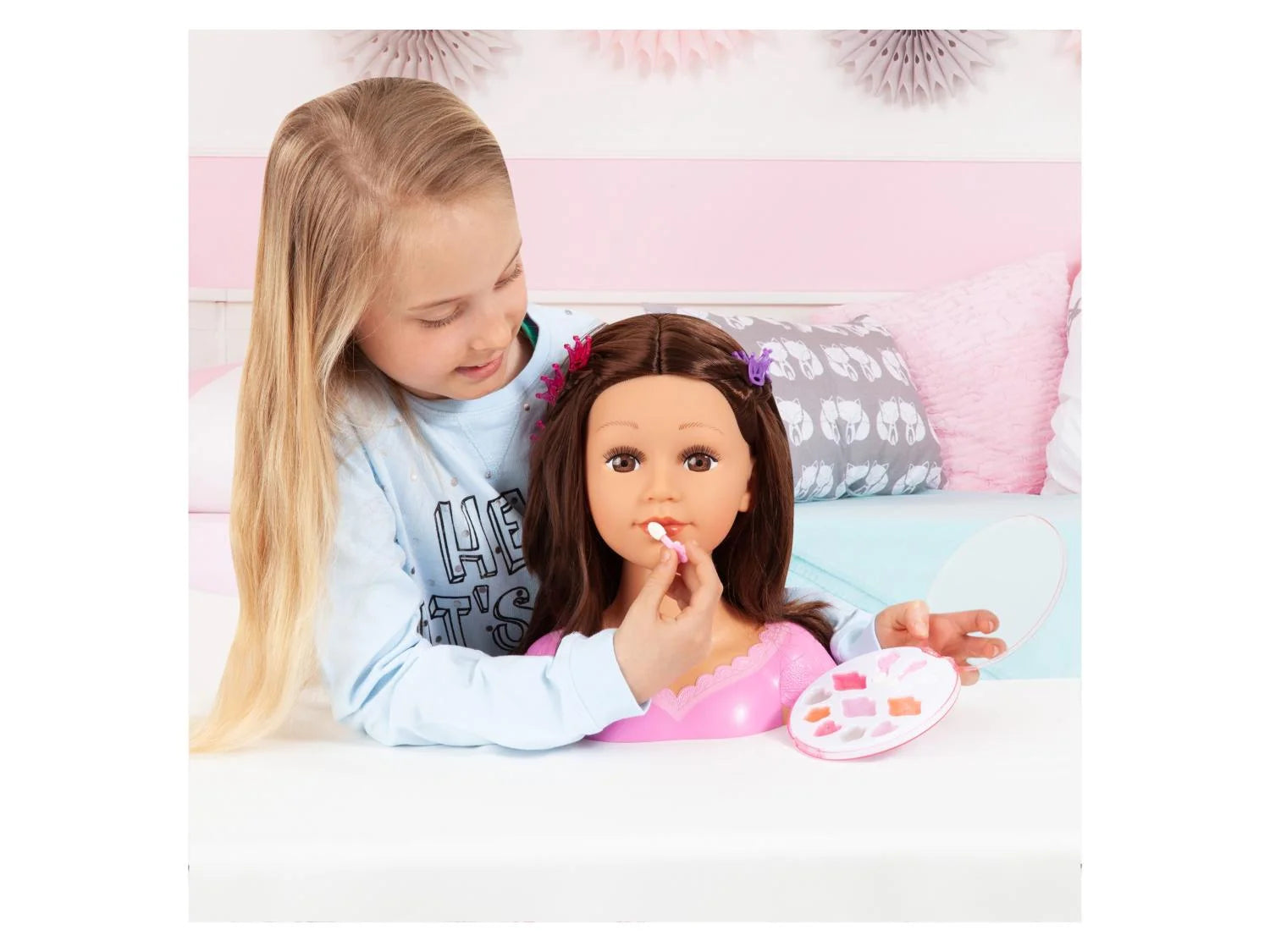 Bayer Top Model Styling Head Brown Hair And  Eyes 90088AK - Colorland Toys