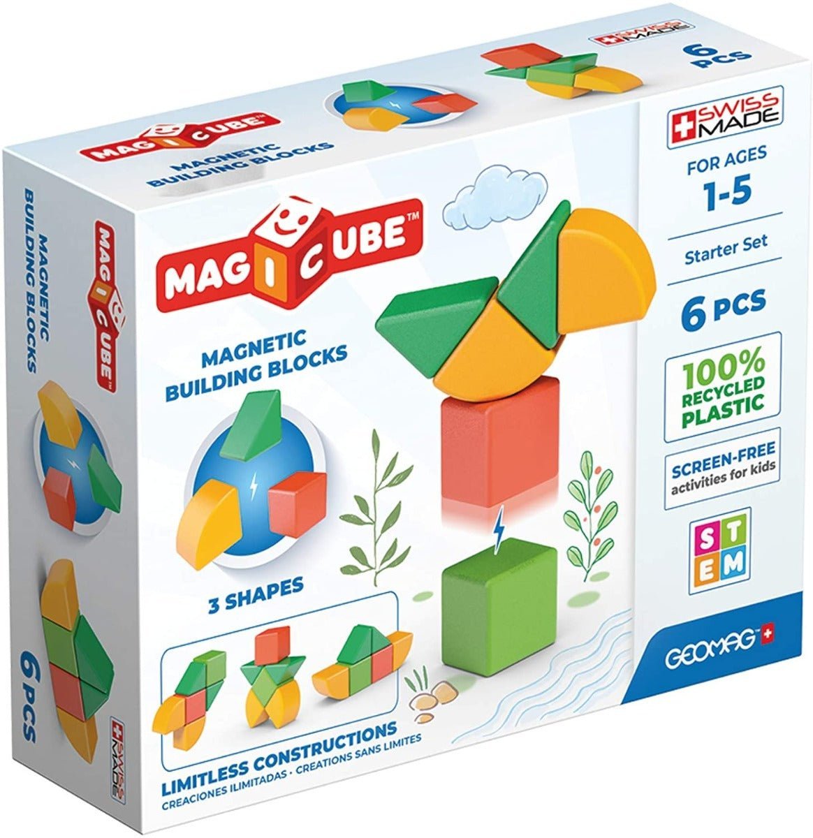 Geomag Magicube Shapes Starter Set 6pcs 00200 - Colorland Toys