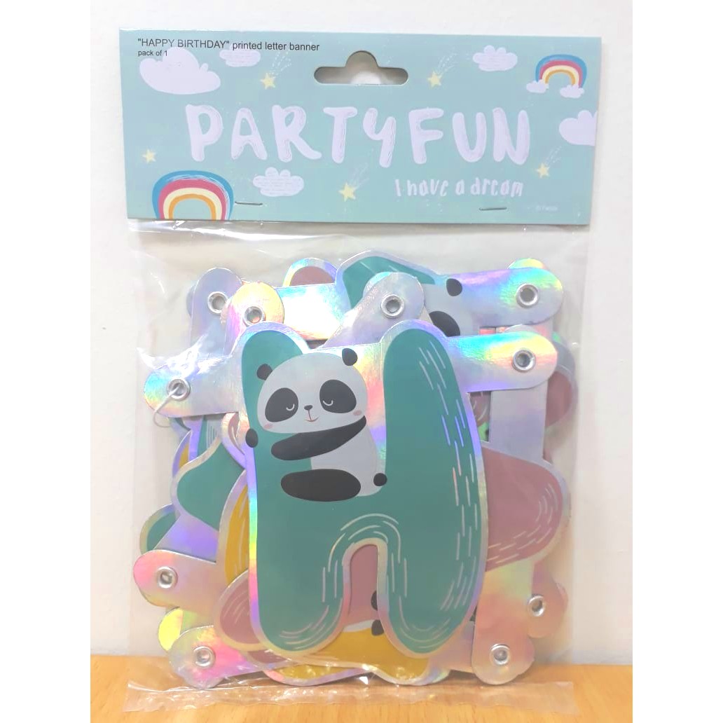 Panda Birthday Banner - Colorland Toys