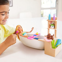 Barbie Fizzy Bath Blonde Doll And Playset GJN32 - Colorland Toys