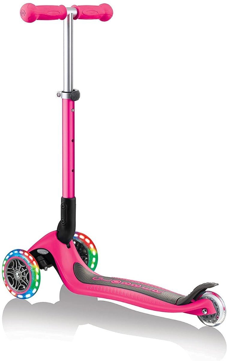 Globber Junior Foldable Lights Scooter Neon Pink 437-110 — image 2