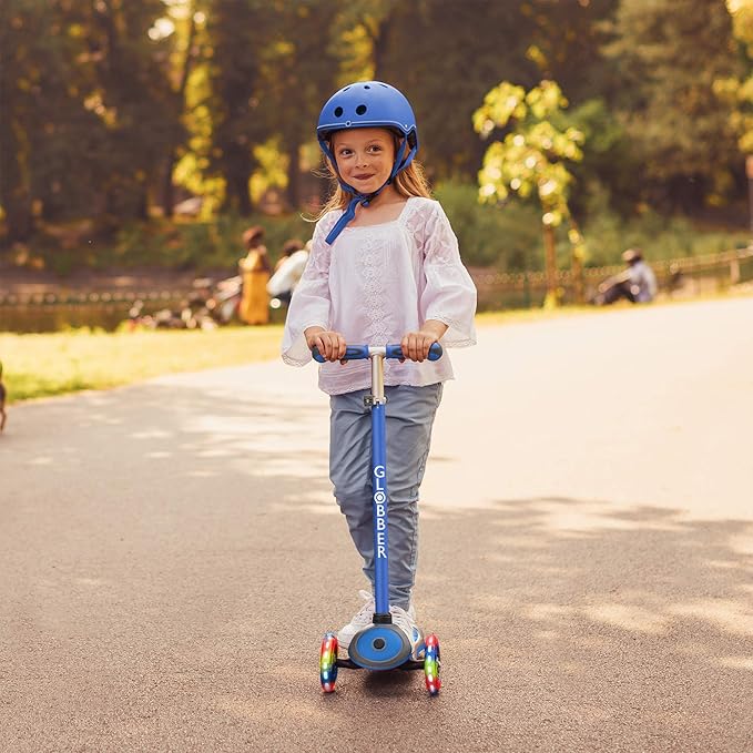 Globber Primo Foldable Fantasy Lights - Navy Blue/Racing 434 - 100 - Colorland Toys