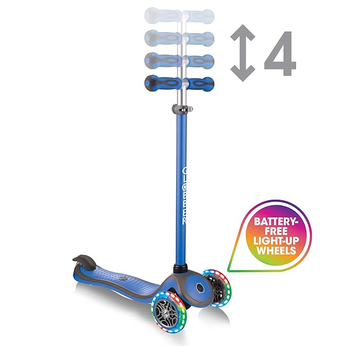 Globber Primo Foldable Fantasy Lights - Navy Blue/Racing 434-100 — image 2