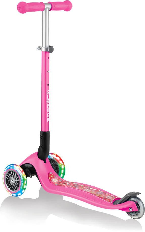 Globber Primo Foldable Fantasy Lights - Neon Pink/Flowers 434-110 — image 3