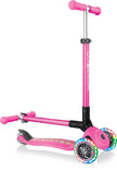 Globber Primo Foldable Fantasy Lights - Neon Pink/Flowers 434-110