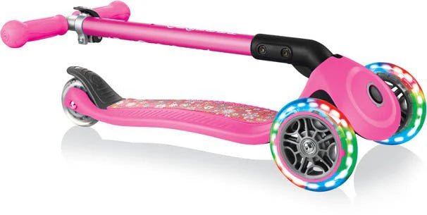 Globber Primo Foldable Fantasy Lights - Neon Pink/Flowers 434-110 — image 4