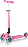 Globber Primo Foldable Fantasy Lights - Neon Pink/Flowers 434-110