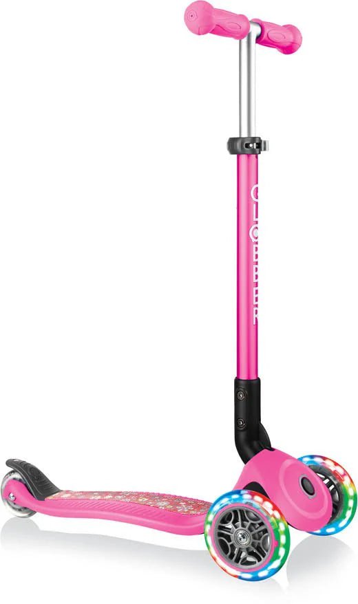 Globber Primo Foldable Fantasy Lights - Neon Pink/Flowers 434-110 — image 6