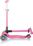 Globber Primo Foldable Fantasy Lights - Neon Pink/Flowers 434-110