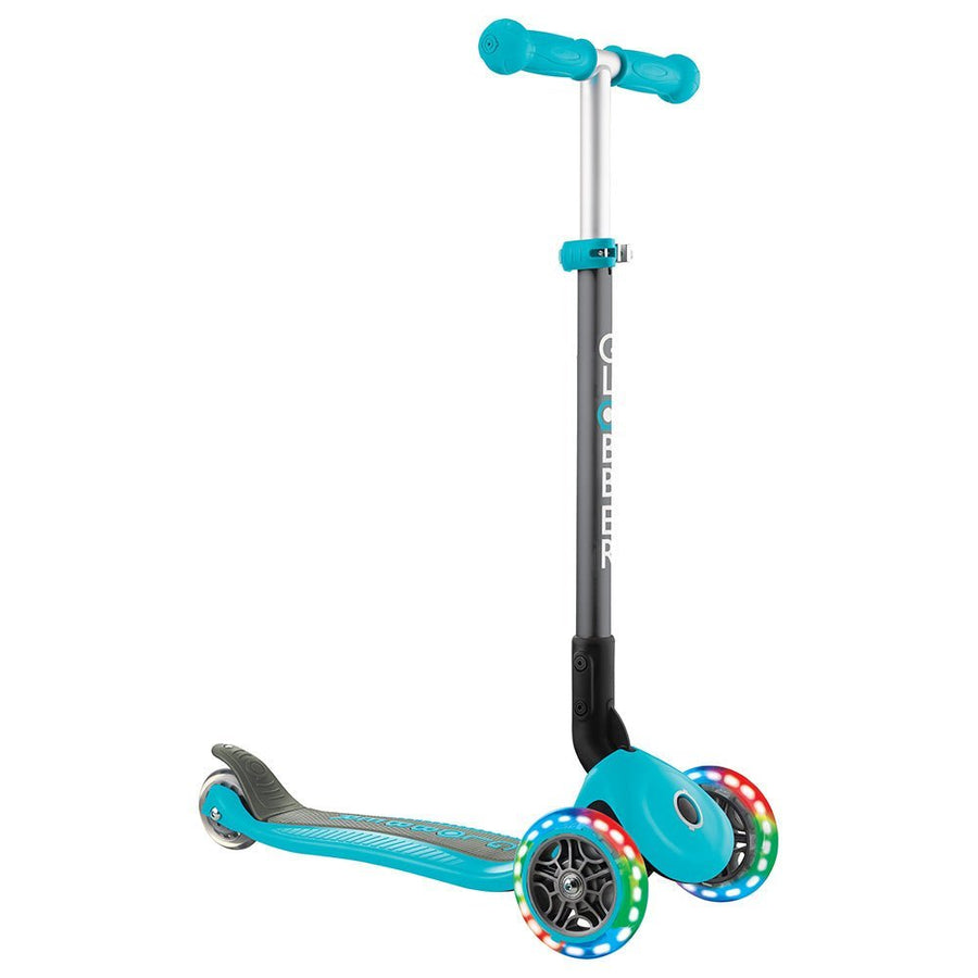 Globber Primo Foldable Lights Scooter Teal 432-105-2