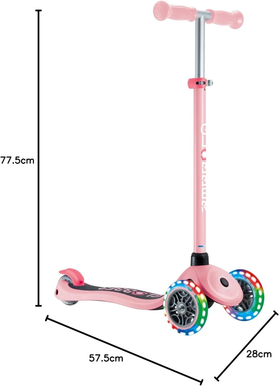 Globber Primo Lights 3-Wheel Scooter Pastel Pink for Kids 3-7 — image 9