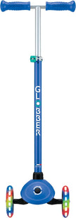 Globber Primo Plus Lights Scooter, Navy Blue/Emerald Green