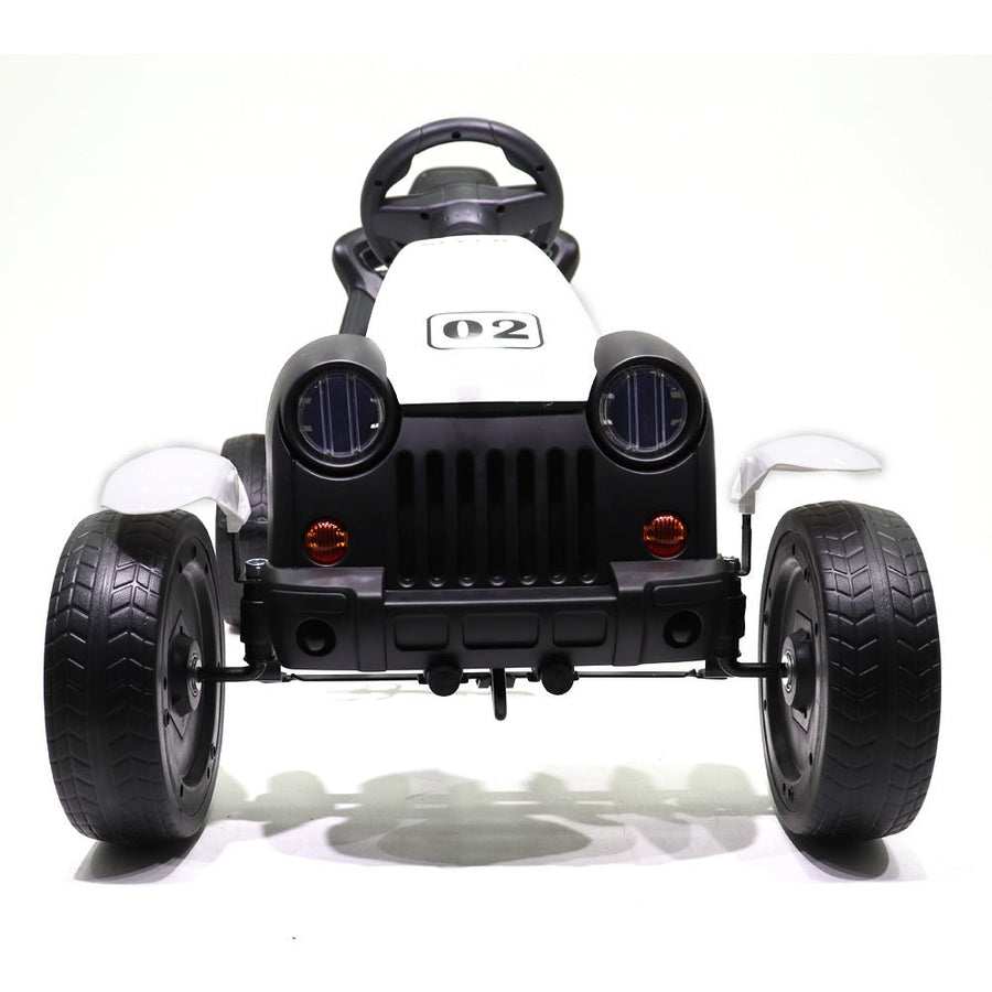 Go Kart Kids Ride On Pedal Car 4 Wheel (White)