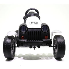 Go Kart Kids Ride On Pedal Car 4 Wheel (White) - Colorland Toys