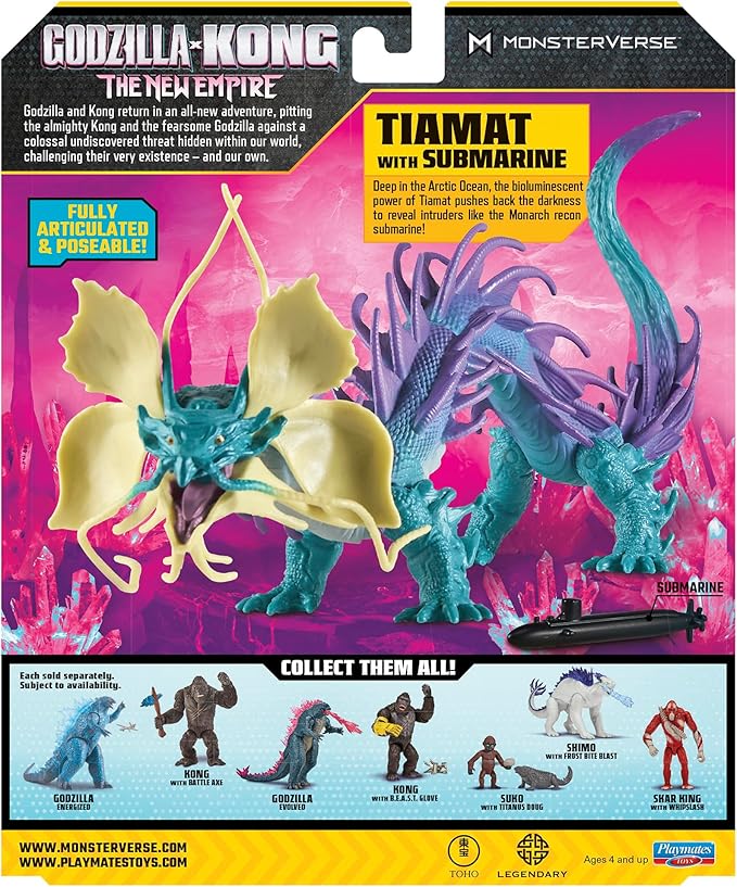 Godzilla x Kong The New Empire: Tiamat with Submarine 6inch 35214 - Colorland Toys