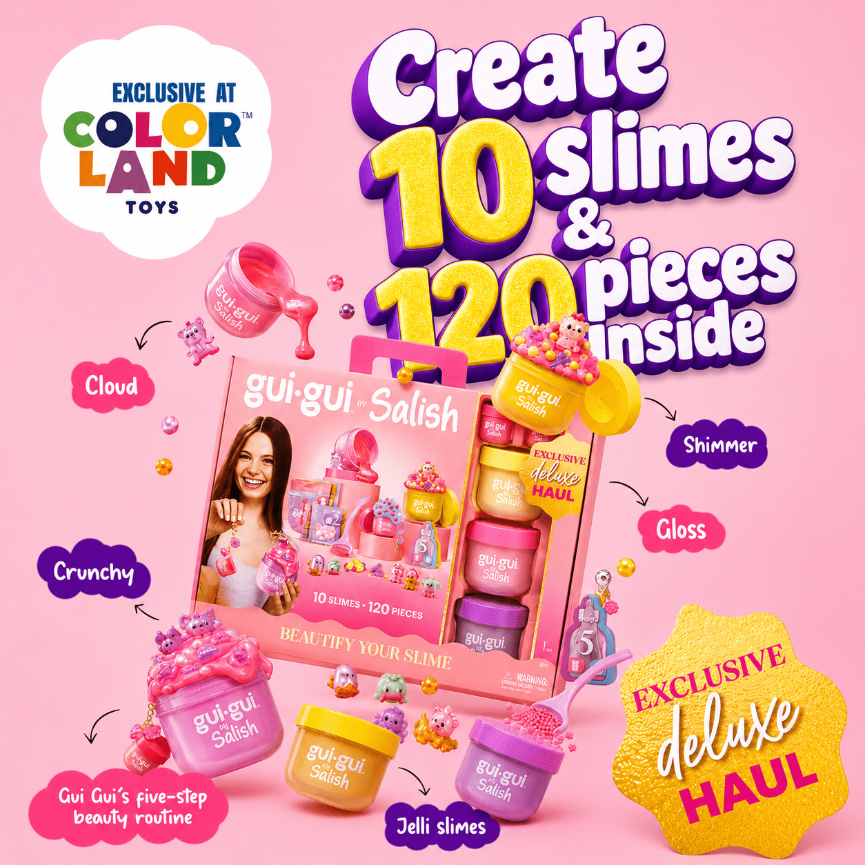 Gui Gui Salish Beautify Your Slime Mega Pack 90431 - EXCLUSIVE! - Colorland Toys