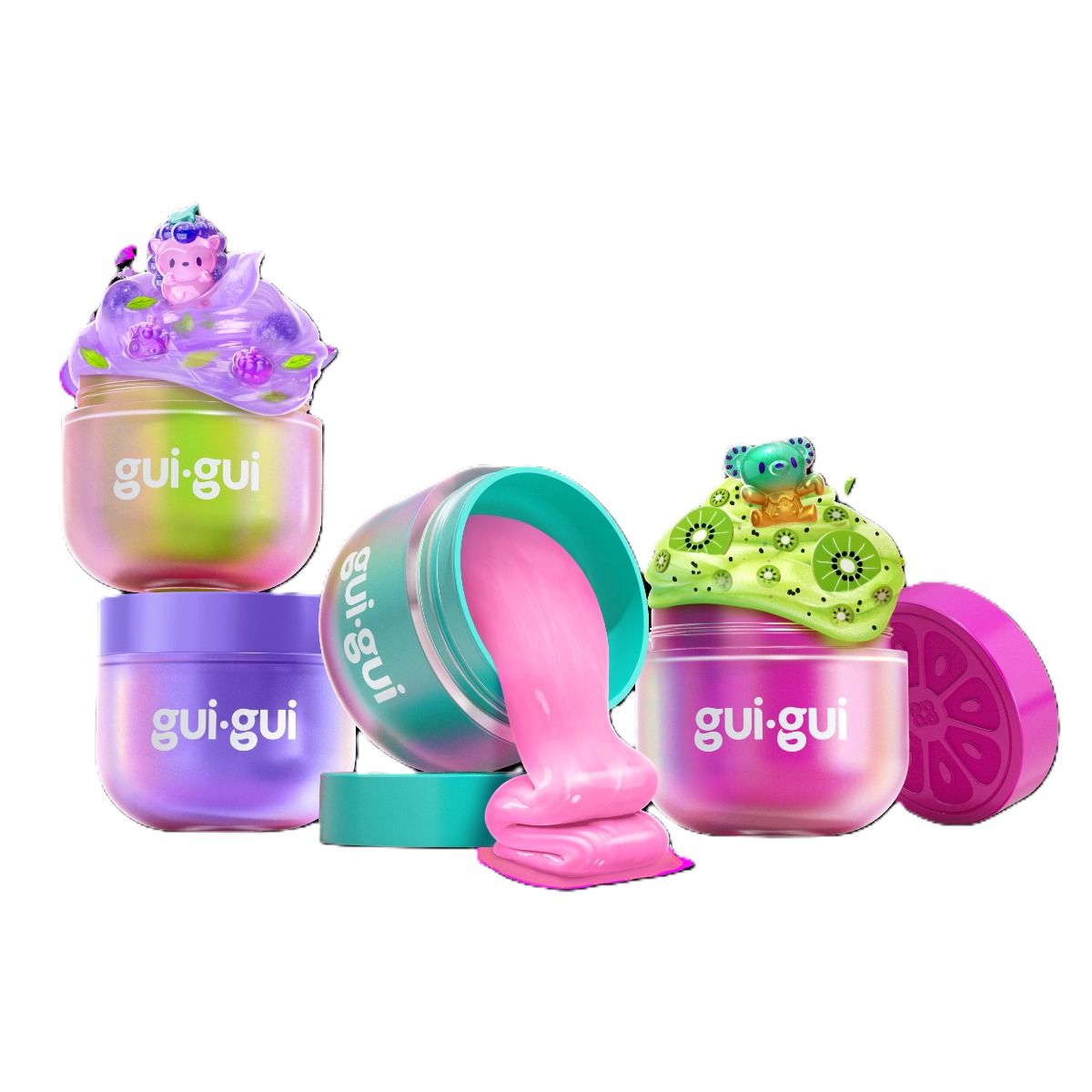 Gui Gui Slime Fruity Glow Single Pack Assorted 90767/90440 - Random Selection - Colorland Toys