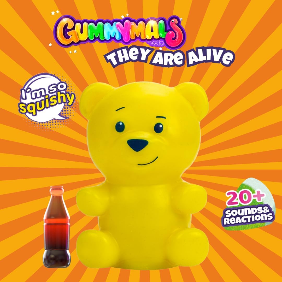 Gummymals Rubbery Squeezable Gummy Bear Shape Yellow - Colorland Toys