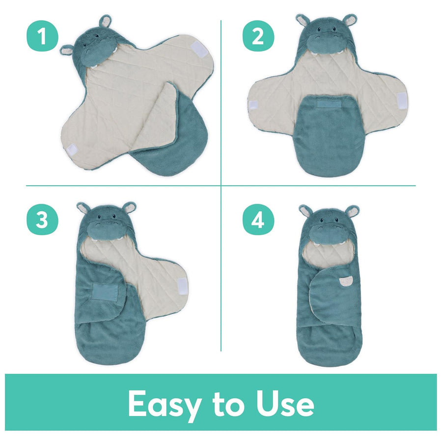 Gund Oh So Snuggly Blanket Wrap Hippo 6066059 — image 5